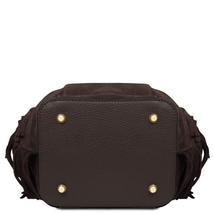 Nomade Suede Fringe Bucket Bag
