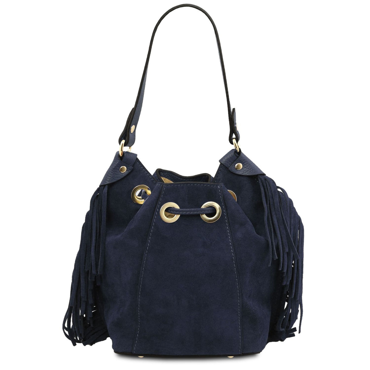 Nomade Suede Fringe Bucket Bag