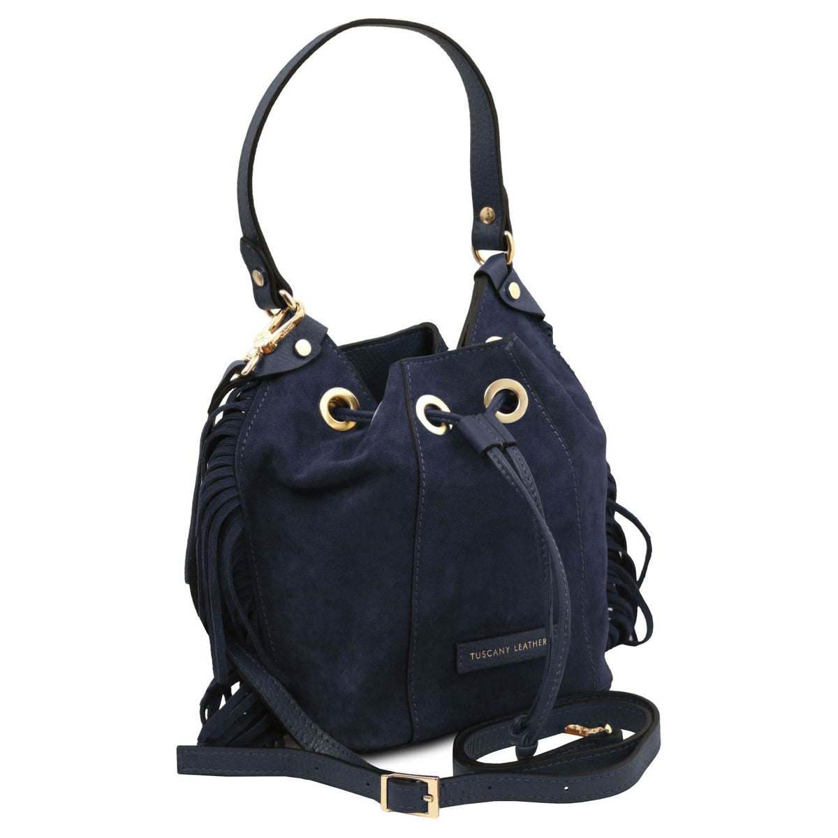Nomade Suede Fringe Bucket Bag