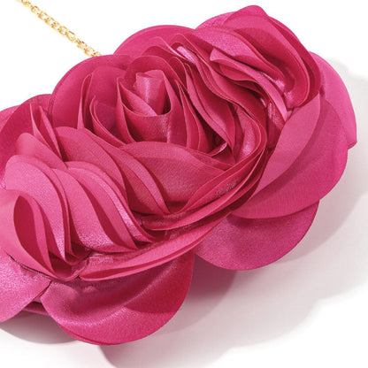 Rose Chic Petal Clutch Bag