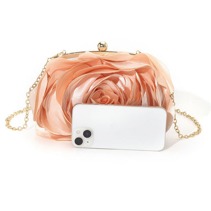 Rose Chic Petal Clutch Bag