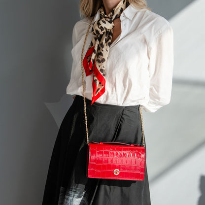Opera Croque Leather Clutch Bag