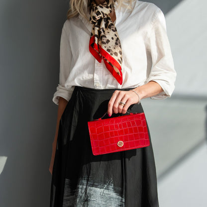 Opera Croque Leather Clutch Bag