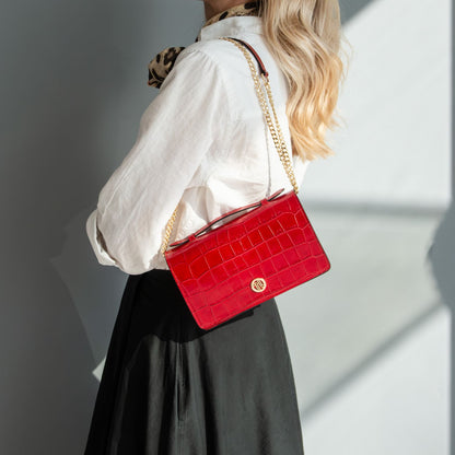 Opera Croque Leather Clutch Bag
