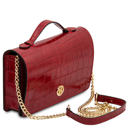 Opera Croque Leather Clutch Bag