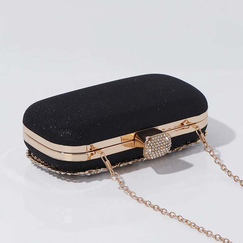 Opulent Floral Rhinestone Evening Clutch Bag