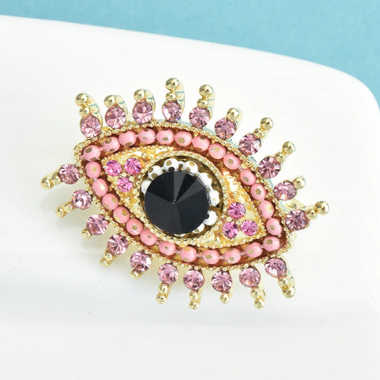 Pink Evil Eye Brooch Montipi