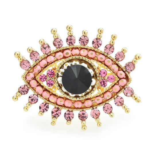 Pink Evil Eye Brooch Montipi