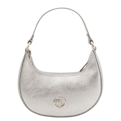 Pixie Metallic Leather Handbag With Chain Strap