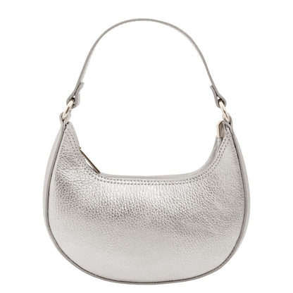 Pixie Metallic Leather Handbag With Chain Strap