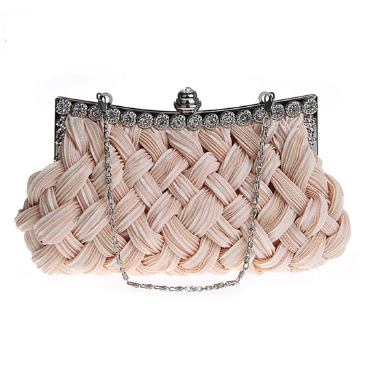 Retro Chic Woven Designer Clutch Montipi