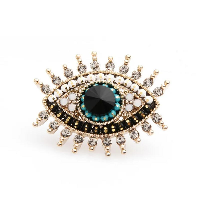 Evil Eye Rhinestone Rhinestone Evil Eye Brooch – Montipi