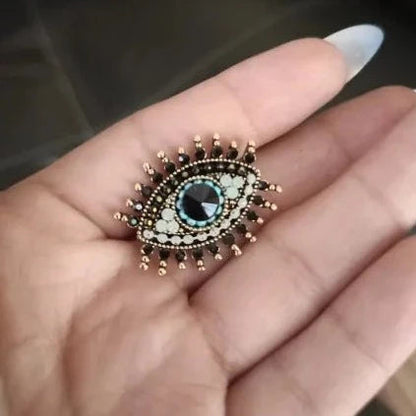 Rhinestone Evil Eye Brooch Montipi