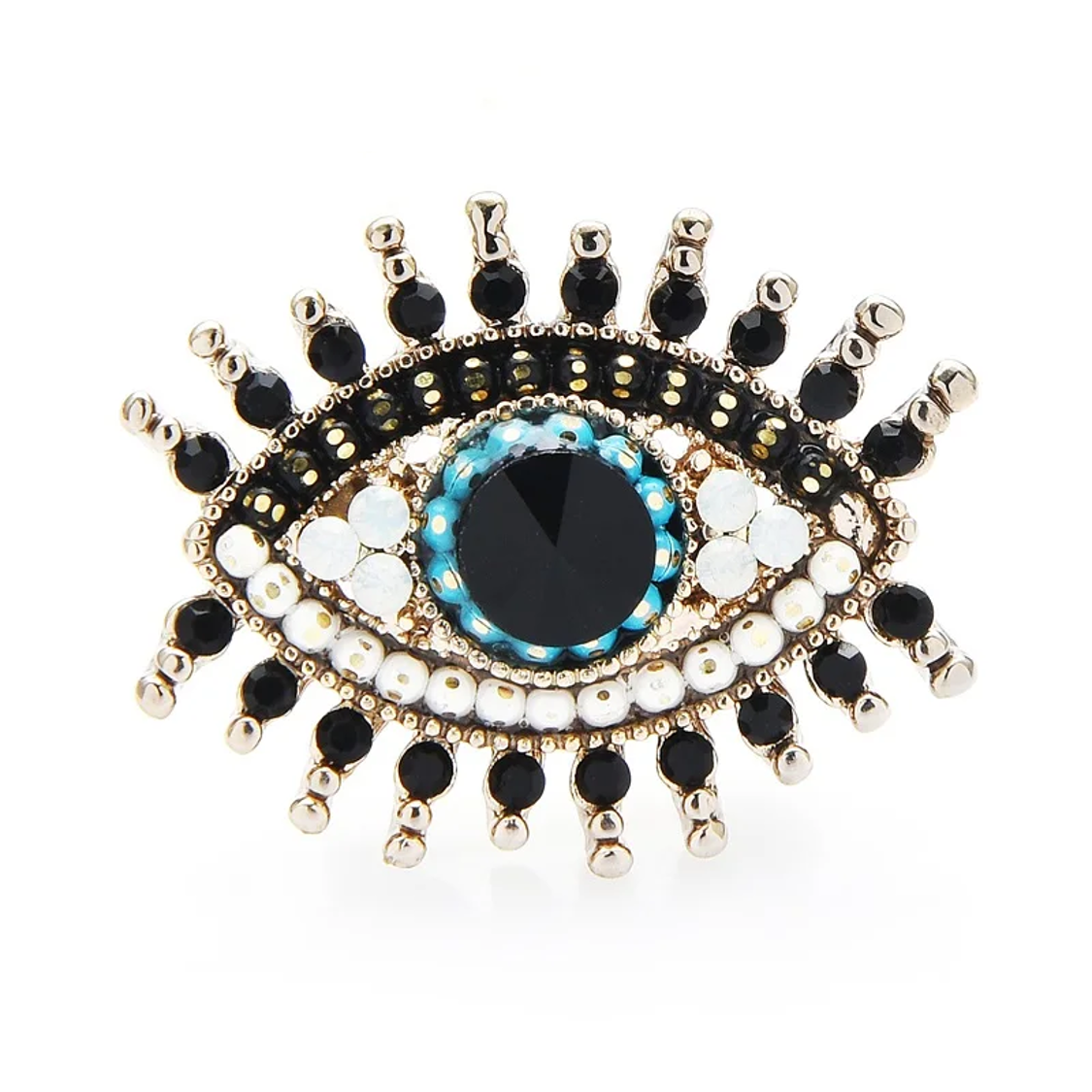 Rhinestone Evil Eye Brooch Montipi