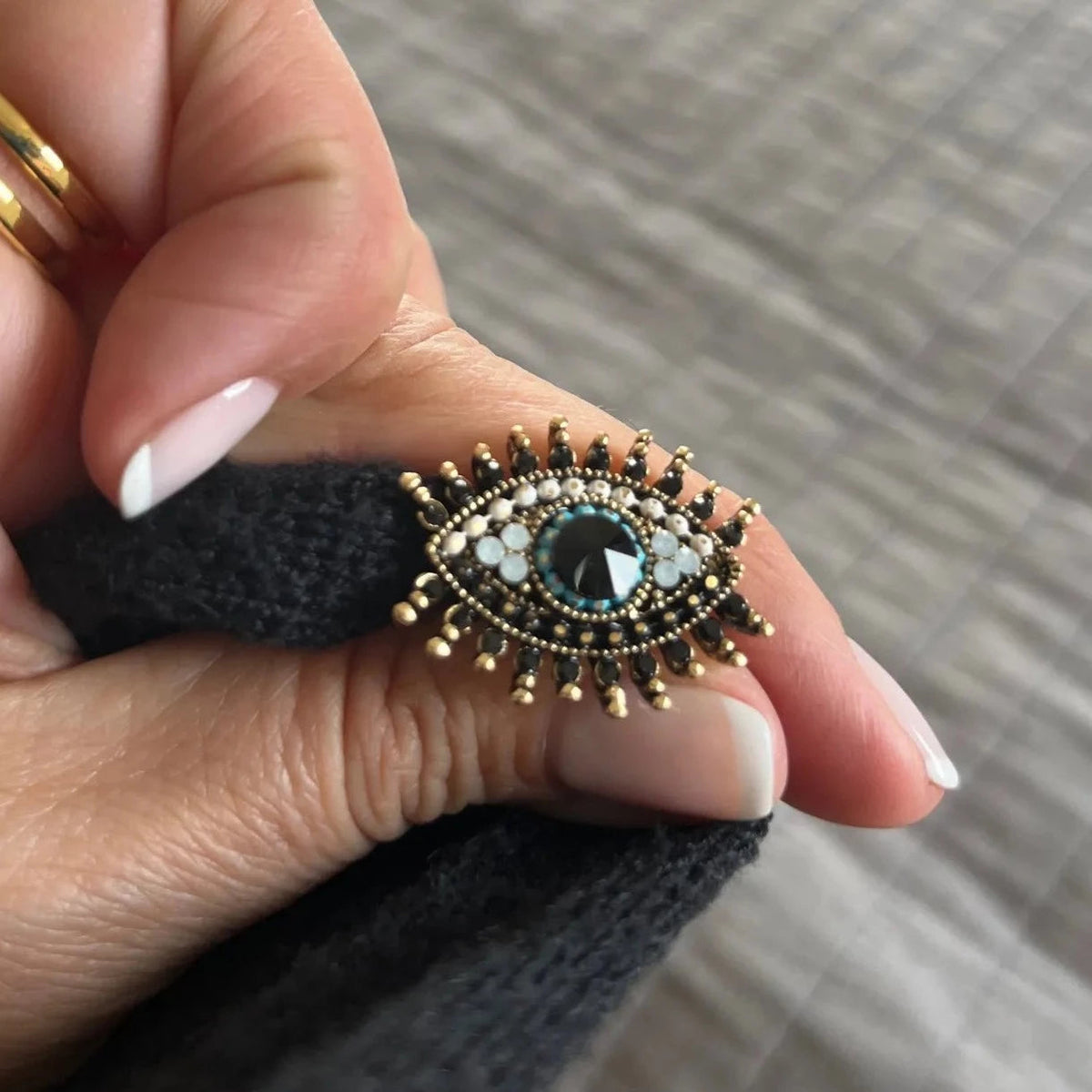 Evil Eye Rhinestone Rhinestone Evil Eye Brooch – Montipi