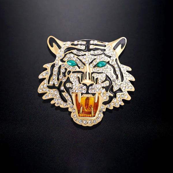 Rhinestone Tiger Brooch Montipi