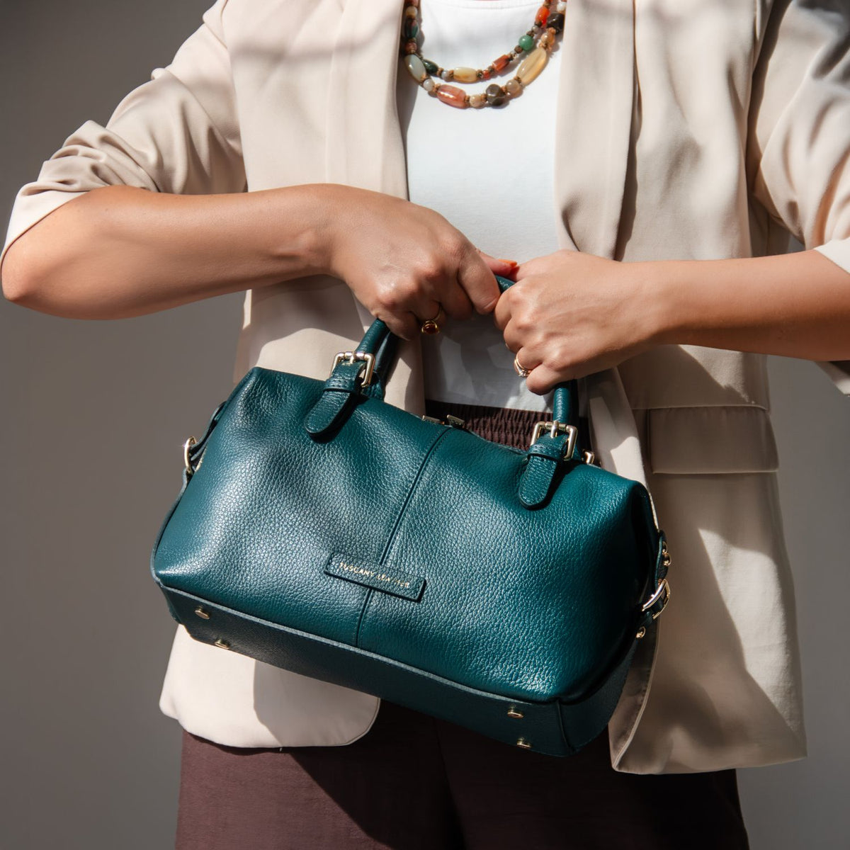 Ribelle Leather Bowler Bag