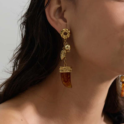 Riviera Charm Amber Boho Earrings