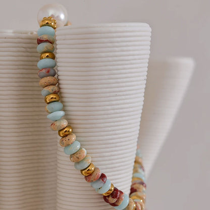 Riviera Pearl Beaded Necklace