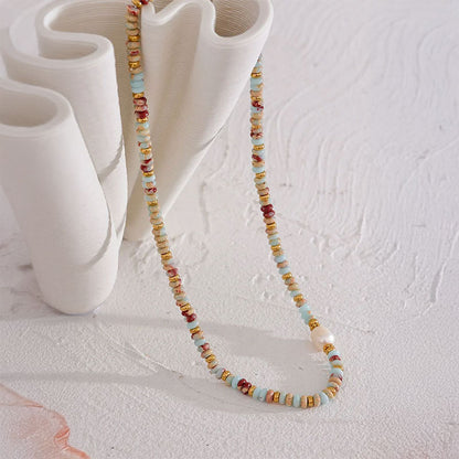 Riviera Pearl Beaded Necklace