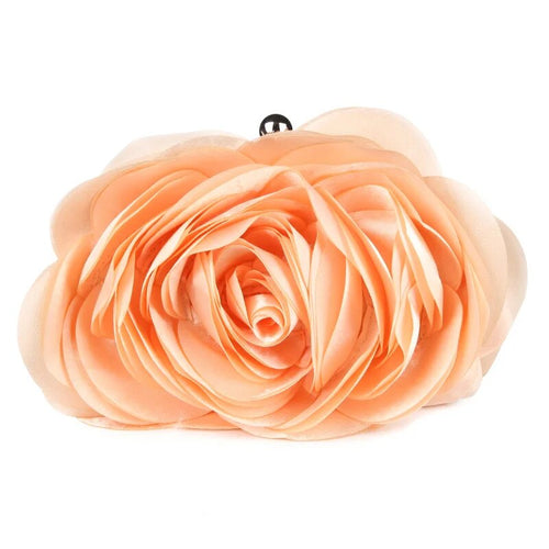 Rose Chic Petal Clutch Bag in soft apricot peach tone by Montipi