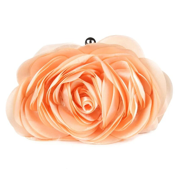 Rose Chic Petal Clutch Bag in soft apricot peach tone by Montipi