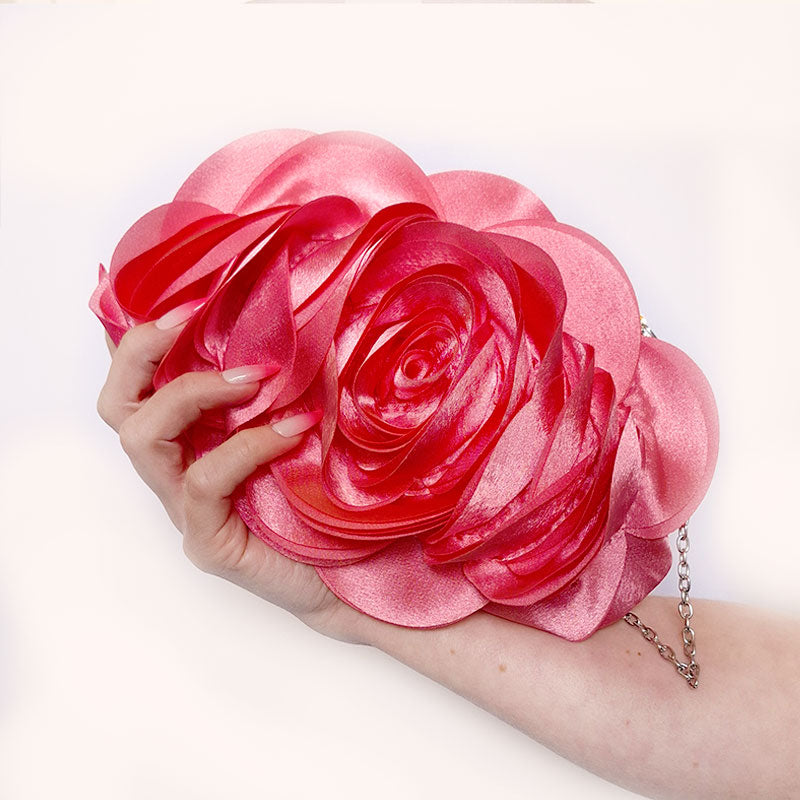 Rose Chic Petal Clutch Bag