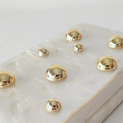 Pearl Dot Acrylic Clutch