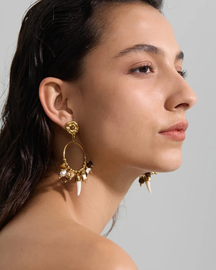 Wild Talisman Hoop Earrings