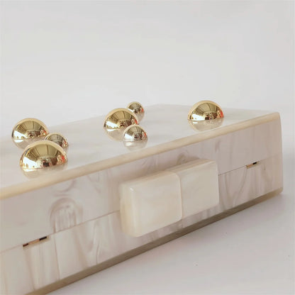 Pearl Dot Acrylic Clutch