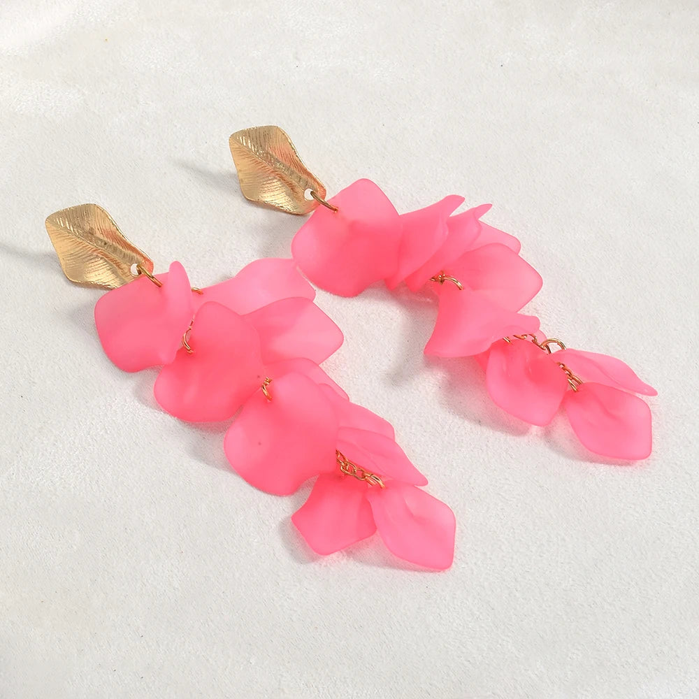Seaside Bloom Acrylic Petal Earrings