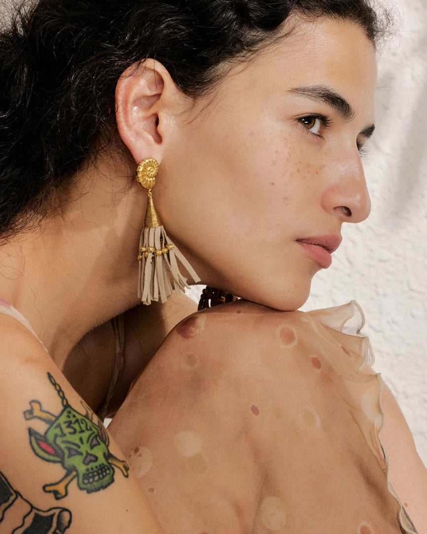 Nautilus Tassel Earrings