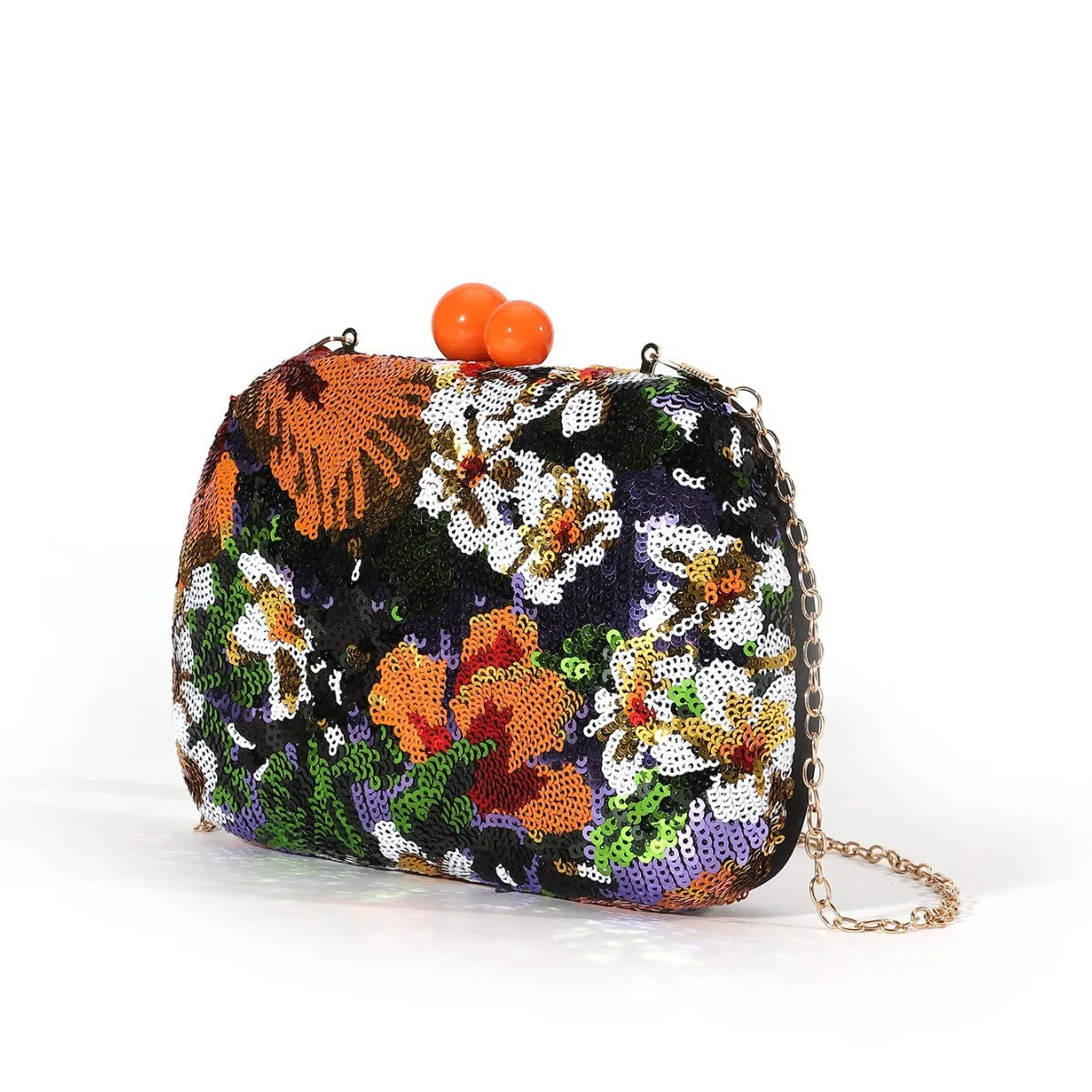 Floral Sequins Clutch Bag