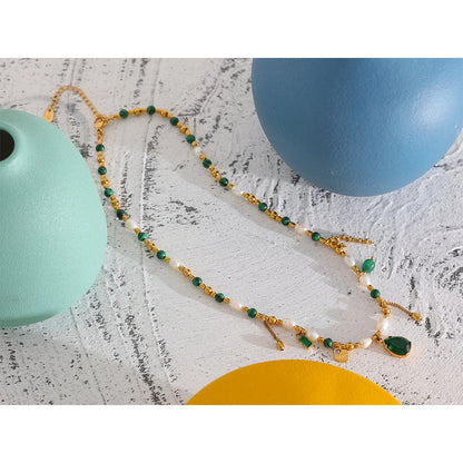 Pearl Emerald Necklace