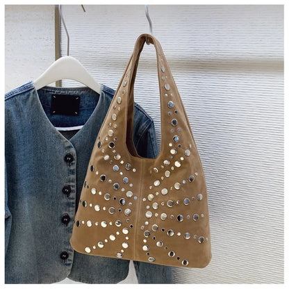 Cafe Studded Shoulder Bag