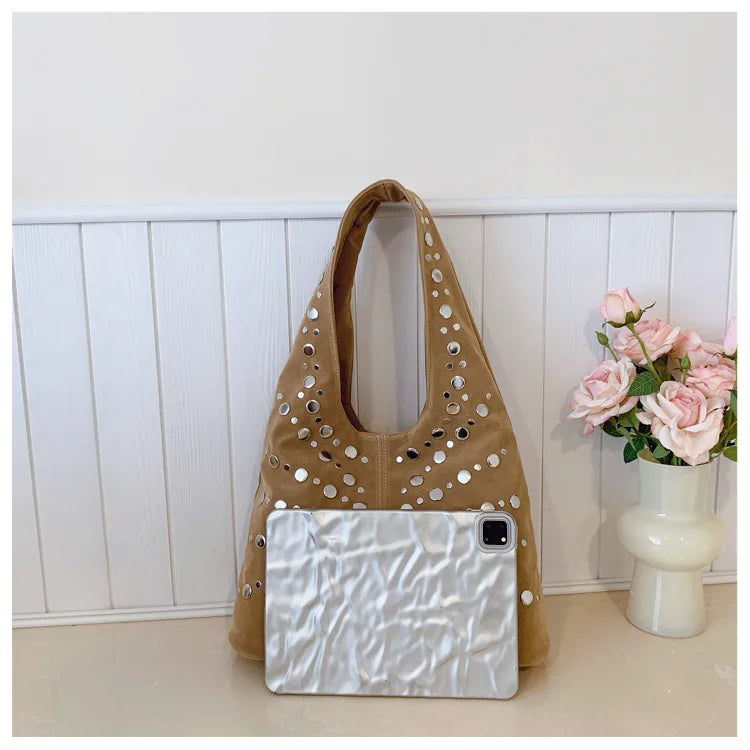 Cafe Studded Shoulder Bag