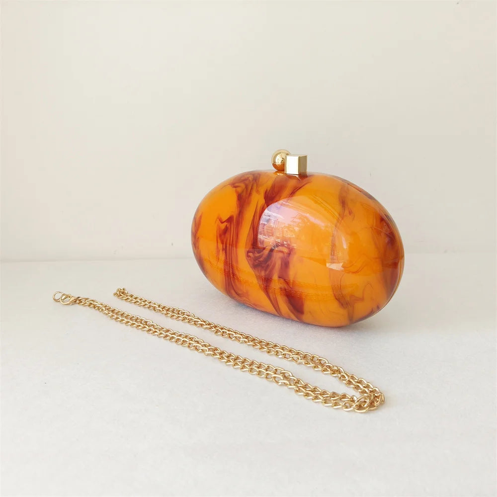 Amber Tortoise Acrylic Clutch