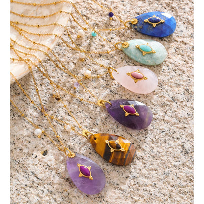 Bohemian Talisman Gemstone Necklace