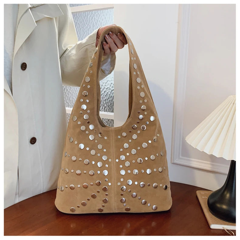 Cafe Studded Shoulder Bag