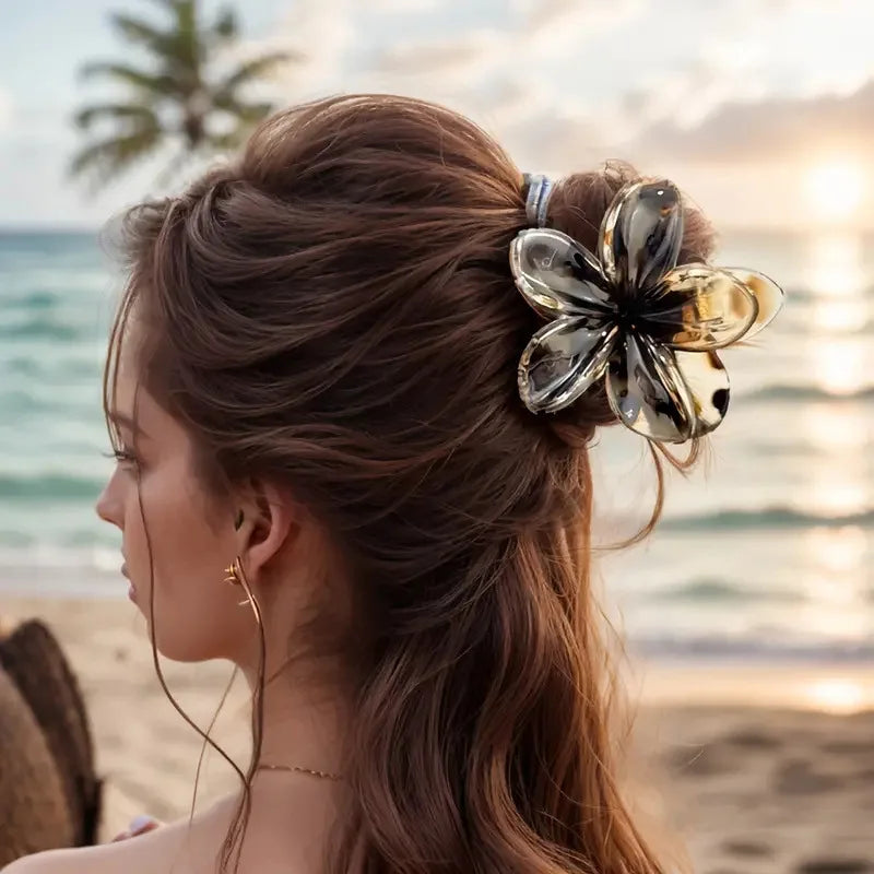 Frangipani Luxe Leopard Hair Clip