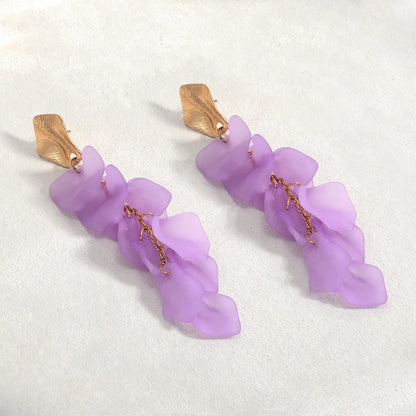 Seaside Bloom Acrylic Petal Earrings