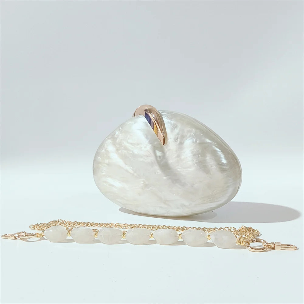 Pearl Leaf Acrylic Clutch