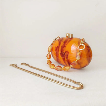 Amber Tortoise Acrylic Clutch