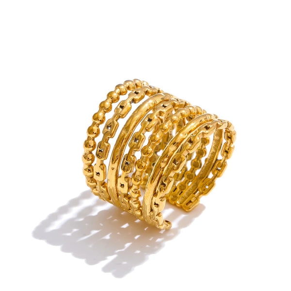 Bohemian Layered Gold Ring
