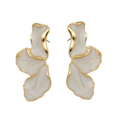 Golden Romance Petal Statement Earrings