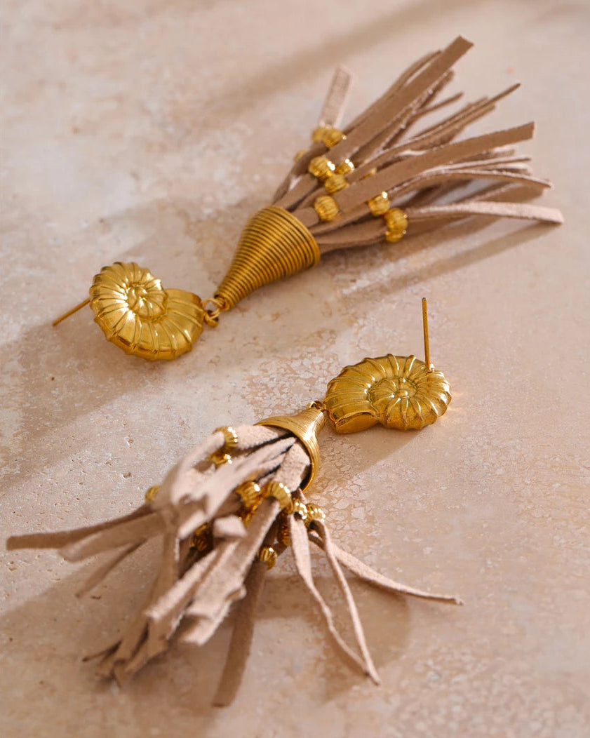 Nautilus Tassel Earrings