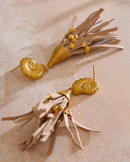 Nautilus Tassel Earrings