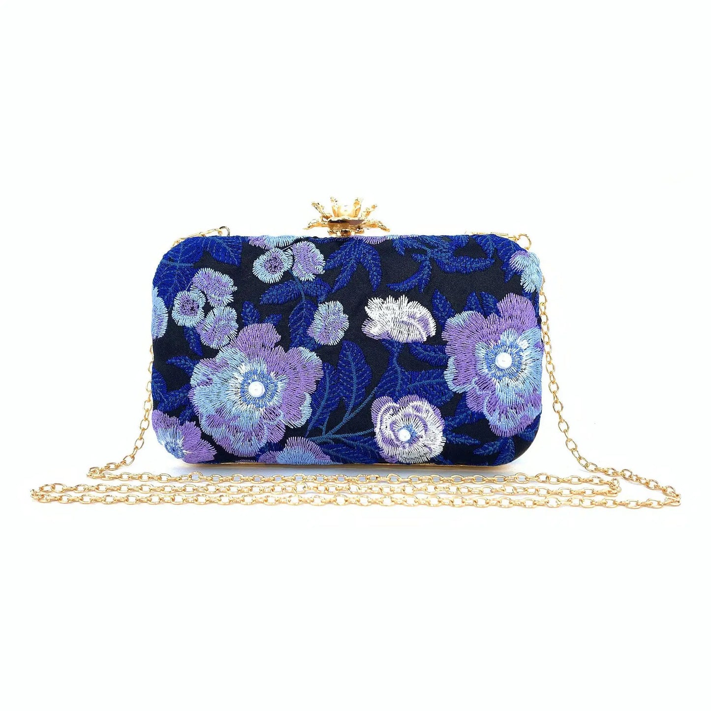 Vintage Pearl Embroidered Clutch
