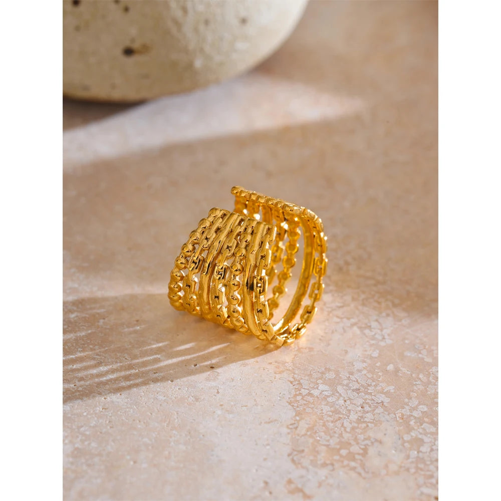 Bohemian Layered Gold Ring