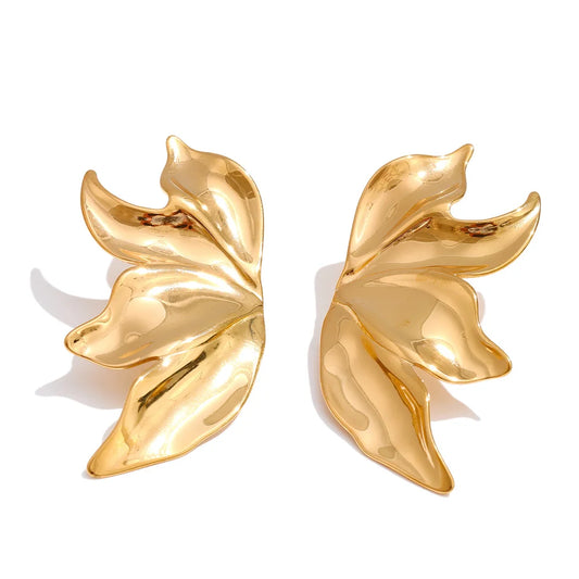 Nymphaea Gold Earrings